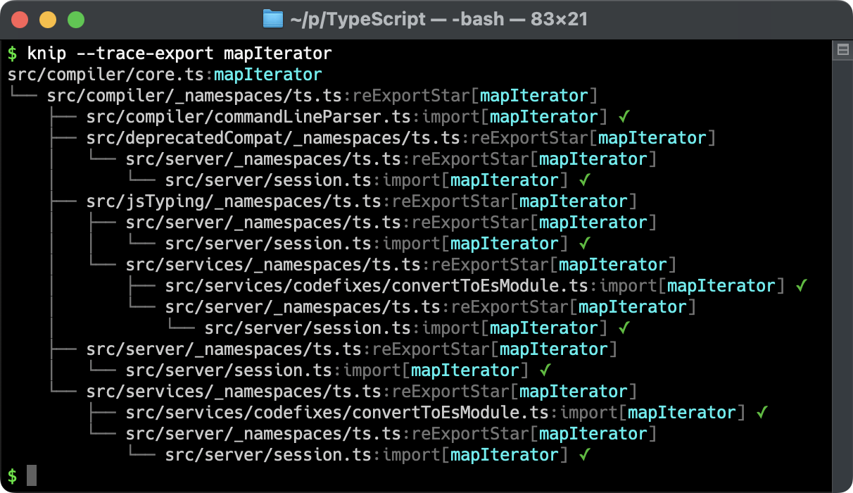 trace export